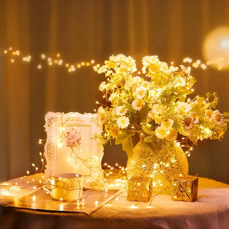 1 متر 2 متر 3 متر 5 متر 10 متر ضوء لحفل الزفاف الجنية الإضاءة جو مصباح غرفة نوم حديقة عيد الميلاد هالوين جو مصباح الديكور