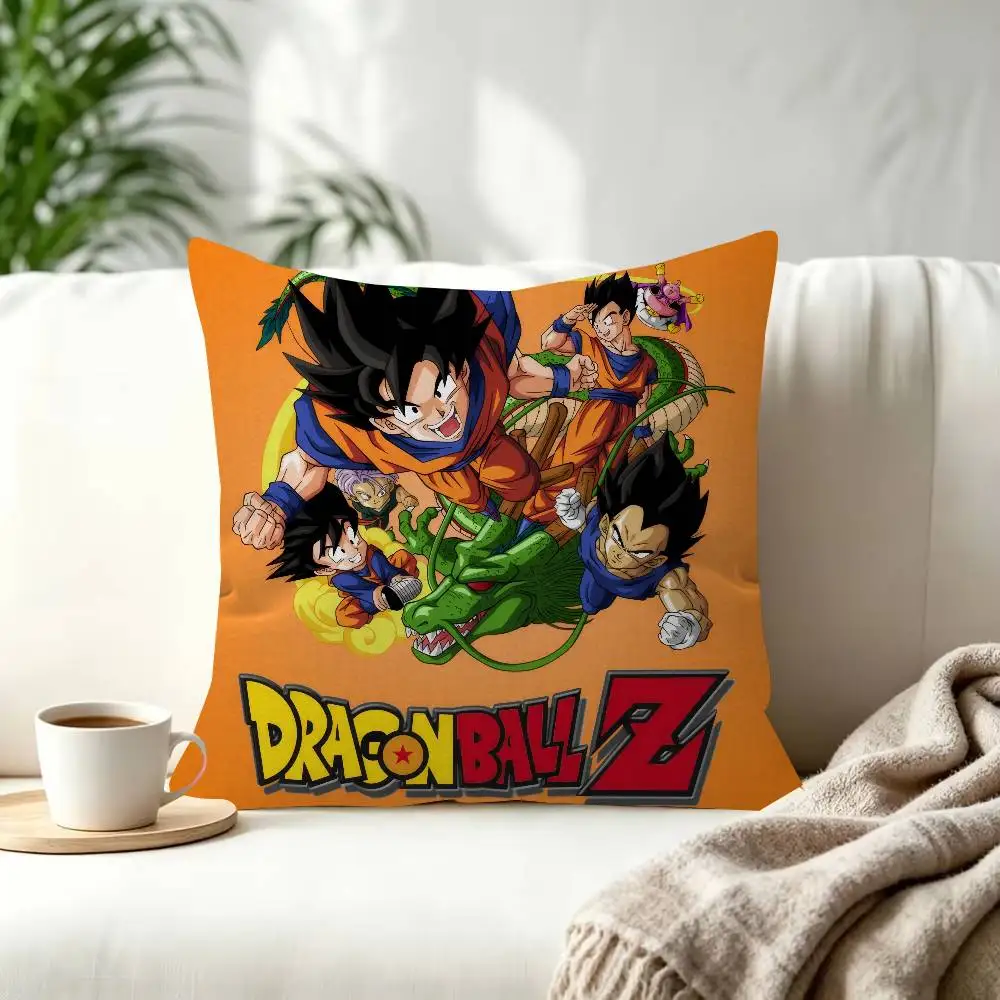 Anime Super Saiyan Goku Dekorativer Kissenbezug, quadratischer Kissenbezug, Heimbüro, dekoratives Kissen, Dragon Ball Cover – Detail 11