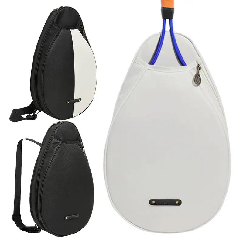 Tennis Bag Tennis Racket Case Pickle Ball Bag Waterproof Fashion Tennis Backpack Smooth Zipper Pickle Ball Sling Bag For Men