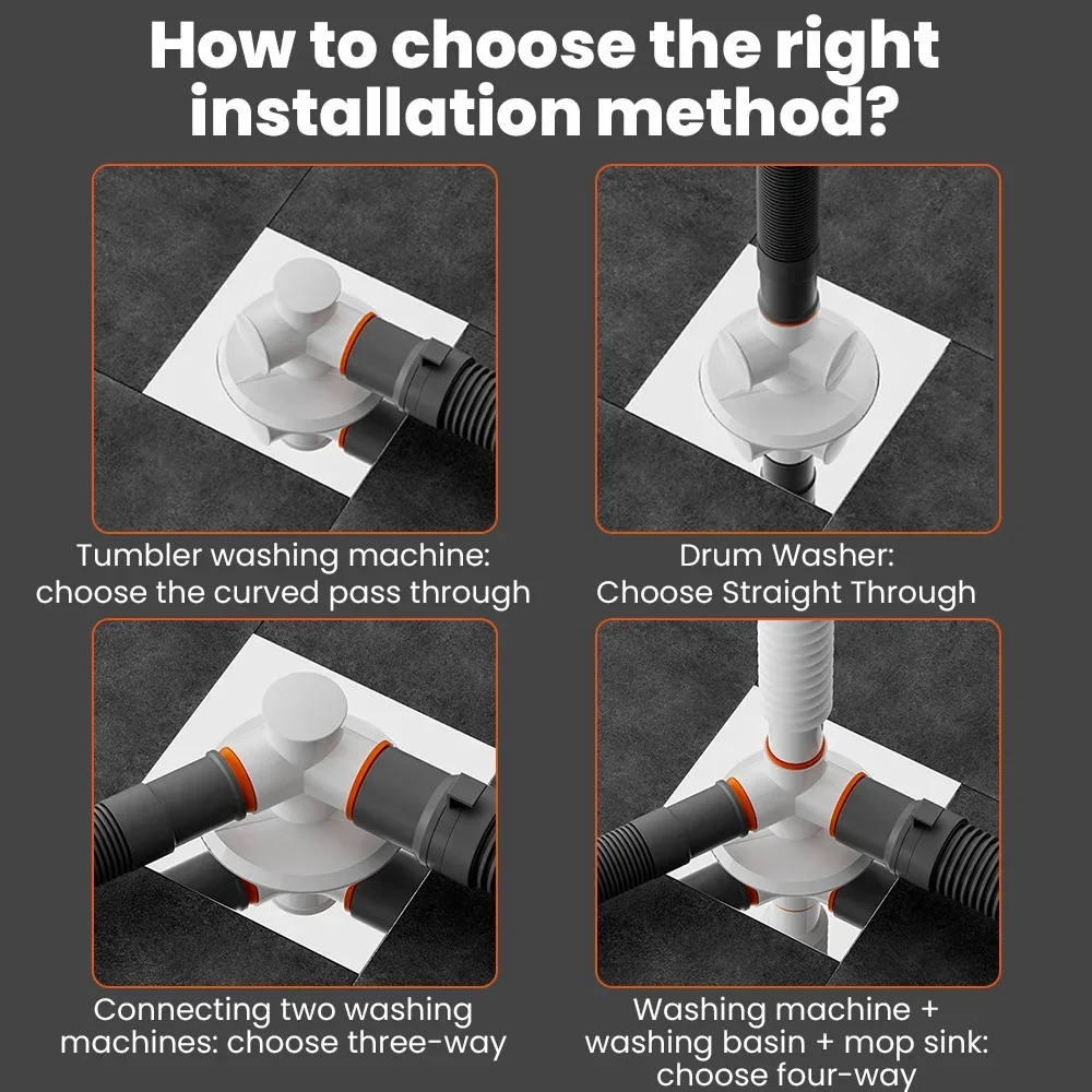 Waschmaschine Boden Abflussrohr T-Stück 2 in 1 Deodorant Waschmaschine Abwasser becken Waschbecken Winkel bogen Rohr verbinder Bad zubehör