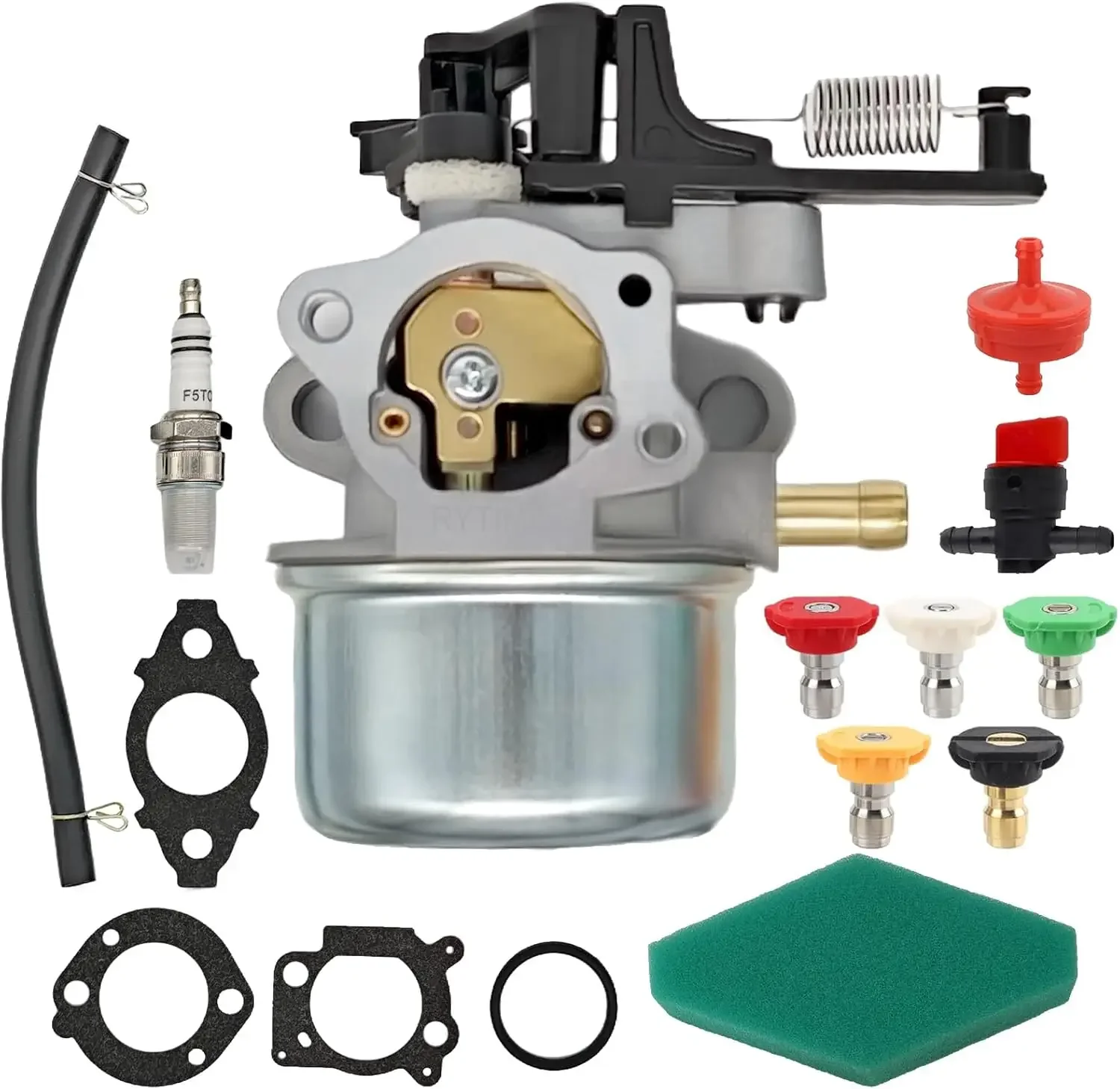 Kit de Carburador 591137 de Repuesto para Lavadora a Presión Troy-Bilt 2700 2800 2900 3000PSI, Compatible con Motores de 7.75, 8.5 y 8.75 HP, 190CC