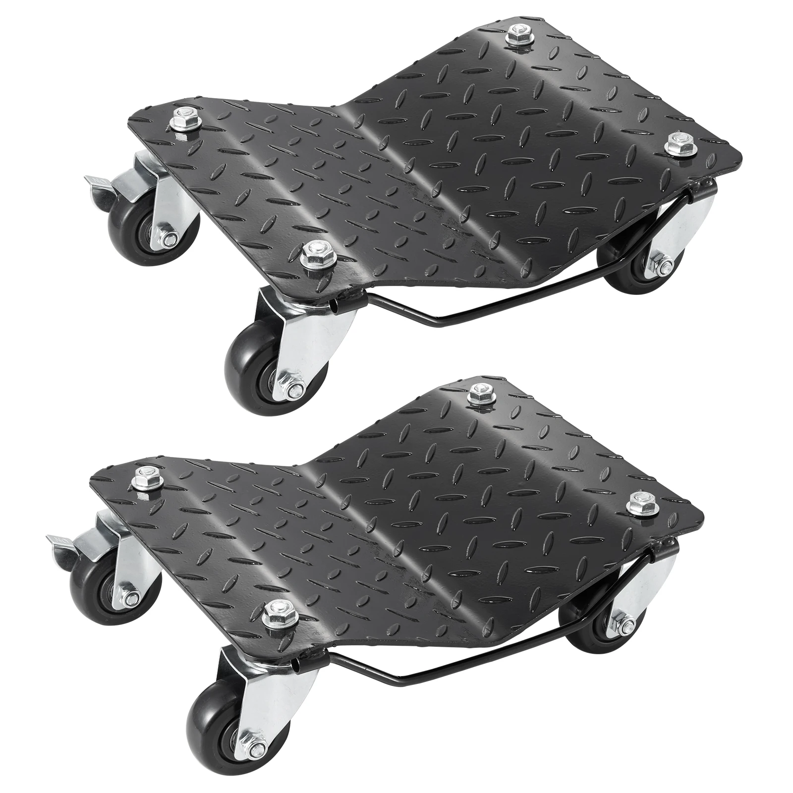 

VEVOR Car Tire Wheel Trolley Dollies 2/4PCS 1500 Lbs Weight Capacity Vehicle Skates Moving Tire with 4 Casters Auto Repair Mover