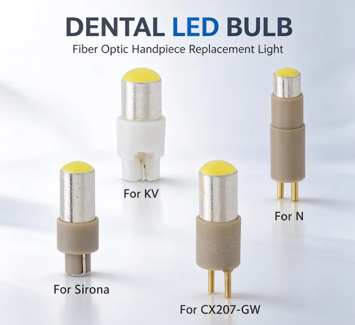 Fiber Optic Dental LED Bulb Fit for KAVO NSK Sirona C207-GW High Speed Handpiece Replacement Light for Dentistry