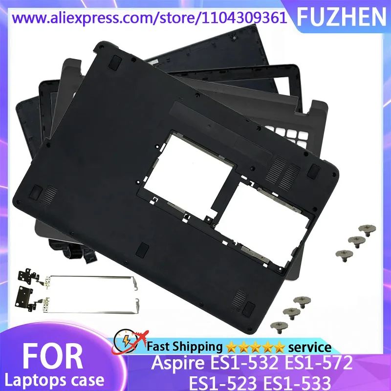 New For Aspire ES1-532 ES1-572 ES1-523 ES1-533 Laptop LCD Rear Cover/Front Frame/Palm Pad/Bottom Cover/hinges/Top Cover/Black