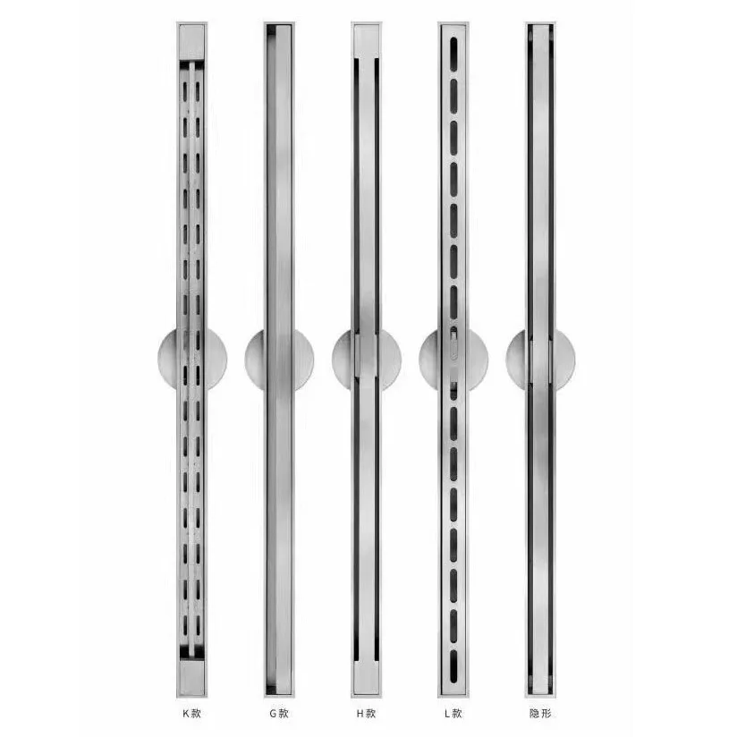 

Stainless Steel 304 Linear Shower Floor Drain 30mm Narrow Strainer Bathroom Outer 50mm Sizes 30x600mm 30x800mm Available