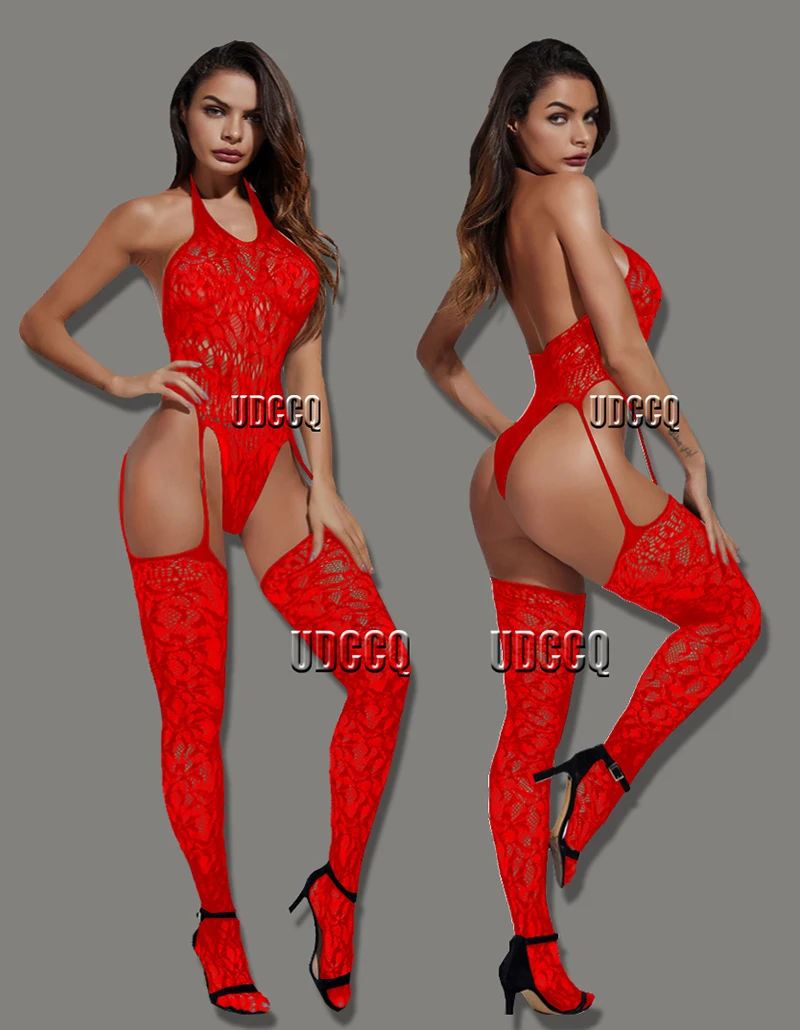 ホットセクシーなランジェリーベビードール下着シュミズボディストッキングキャットスーツボディスーツパジャマガーター lenceria mujer sexi Q228