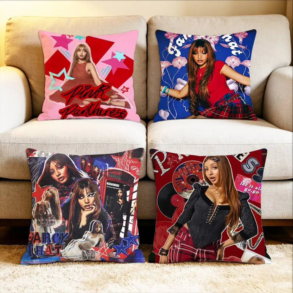 

Singer Pink P-Pantheress ALBUM Various Sizes Square Pillow Case For Car Home Bedchamber Decor