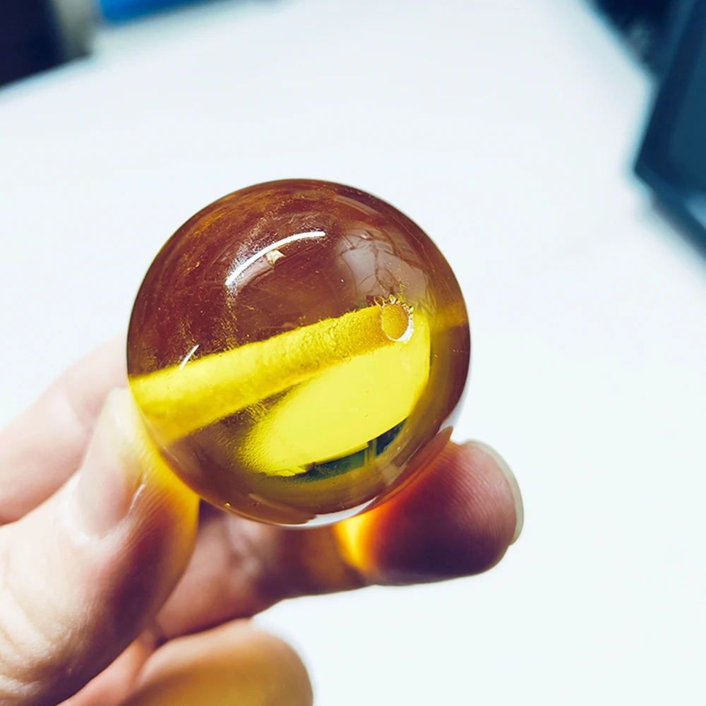 Dia 40mm Aperture 3mm Semi Transparent Colored Crystal Glass Balls With A Hole Glass Balls Can Be Hung Used for DIY Decoration