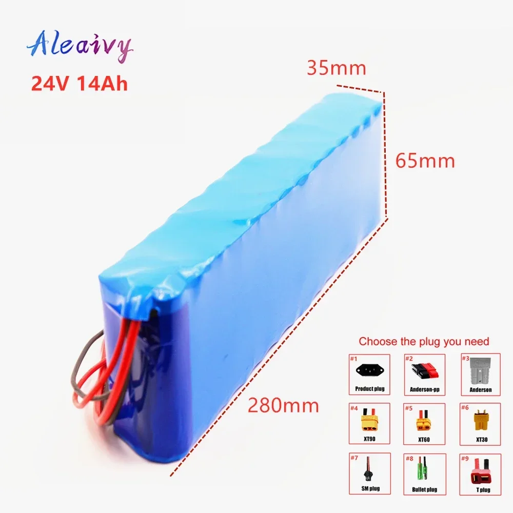 

Aleaivy 24V battery 7S4P 14Ah 250w 350w lithium ion battery pack used for electric bicycles folding bicycles electric scooters