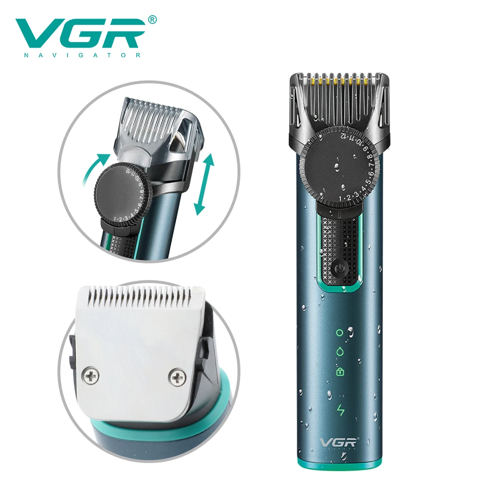 

VGR 973 Professional Hair Clipper Personal Care Barber Trimmer For Men Strong Motivation Fast Charging Guide Combs USB VGR V-973