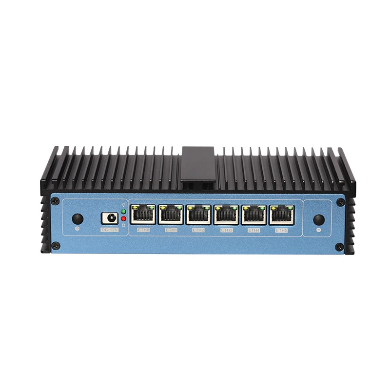 Mini PC Firewall Apparecchio Intel Celeron 3865U 8x Gigabit Ethernet Supporto Windows Linux Debian Pfsense Opnsense