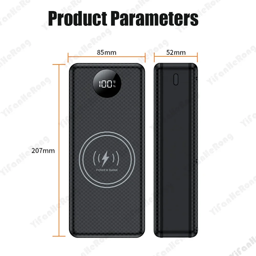 Detachable 22.5W+15W Fast Charging DIY 21700*16 Shell Power Bank Case With LED Battery Charge Storage Box Without Battery view 6