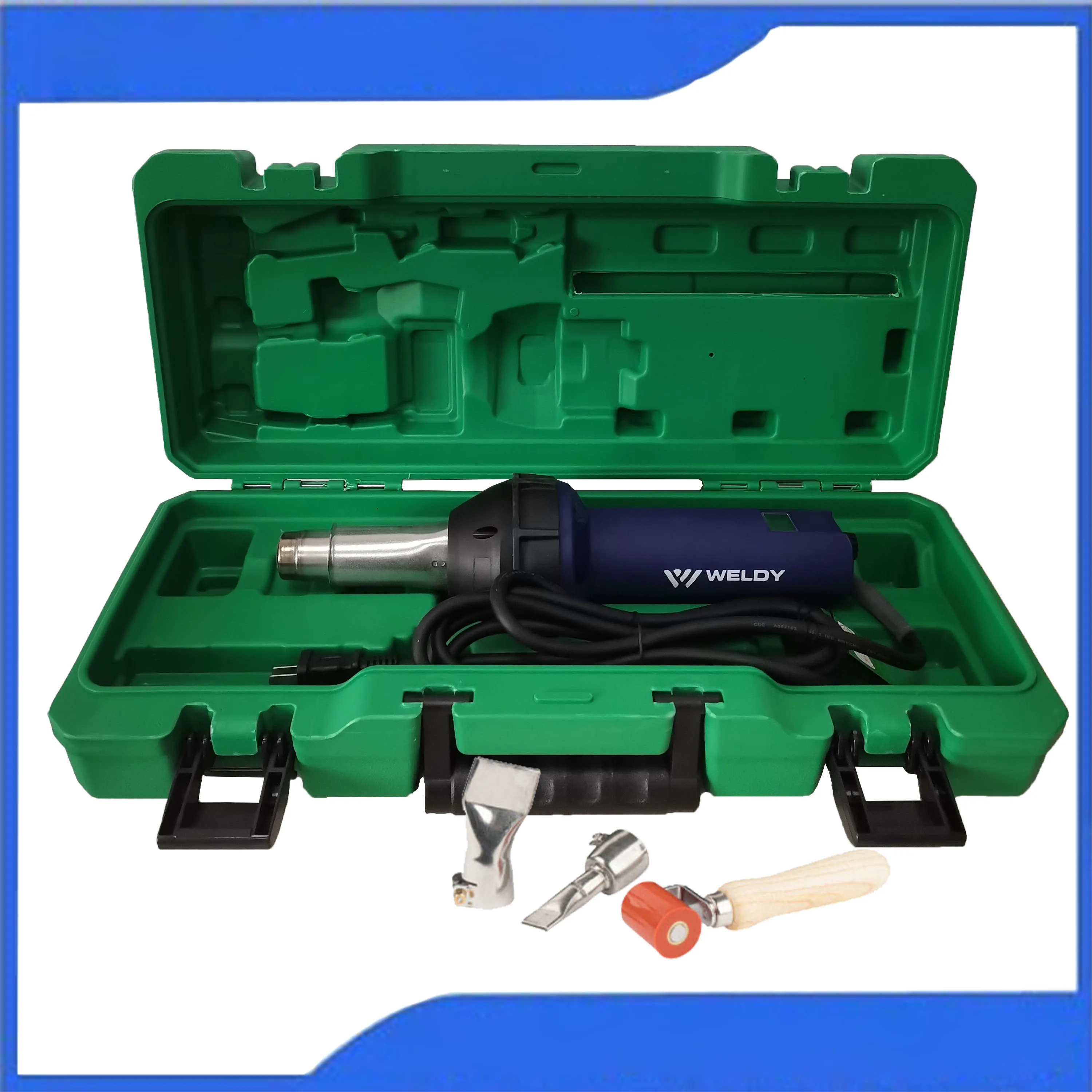 

Weldy 1600W Digital Heat Gun Hot Air Blast Torch Energy HT1600D Plastic Overlap Welding Tool Pistol Welder PVC WeldingTool Kit