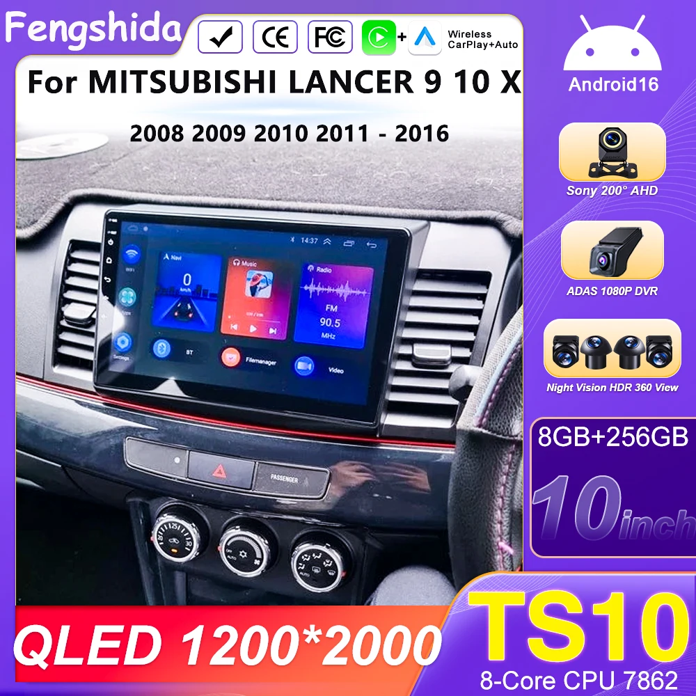 

Android 15 для MITSUBISHI LANCER 9 10 X 2008 2009 2010 2011-2016 10-дюймовый автомобильный радиоприемник Carplay Multimidia видеонавигация GPS 5G