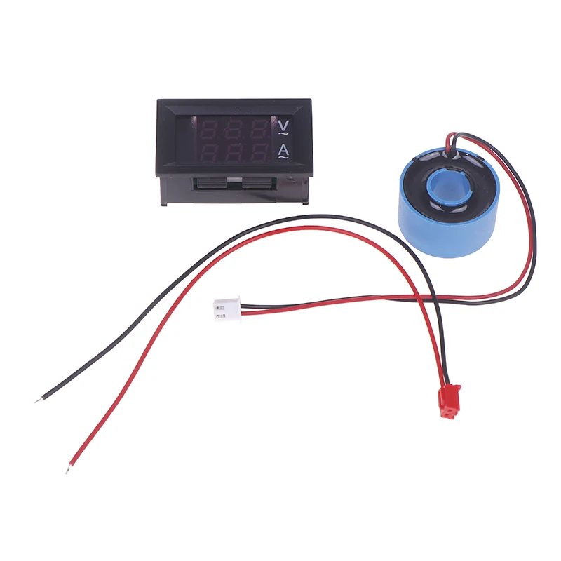 التيار المتناوب 50-500 فولت الرقمية LCD الفولتميتر مقياس التيار الكهربائي 10A 50A 100A 220 فولت الجهد الحالي متر فاحص الكاشف محول التيار