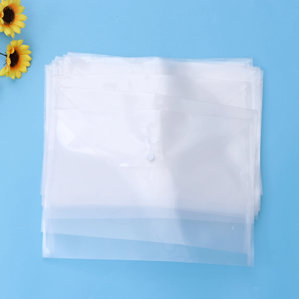 

20 pcs A4 File Folders Plastic Document Bags Organizer Office Supplies Storage Solution For Papers Files