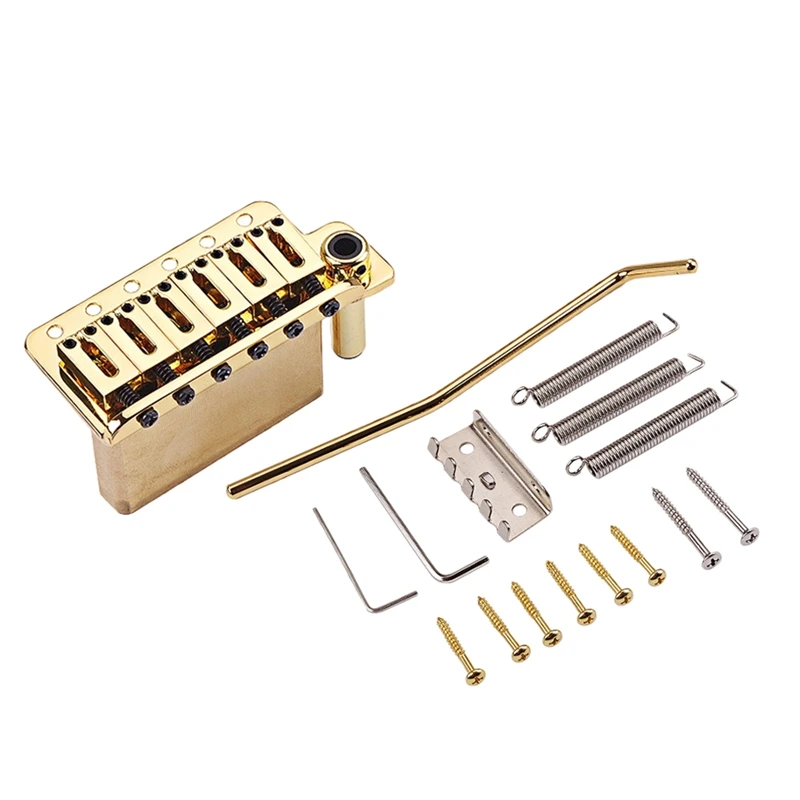 

For ST Electric Guitar Tremolo System Brass Bridge + Saddles Guitar Tremolo Bridge Accessories