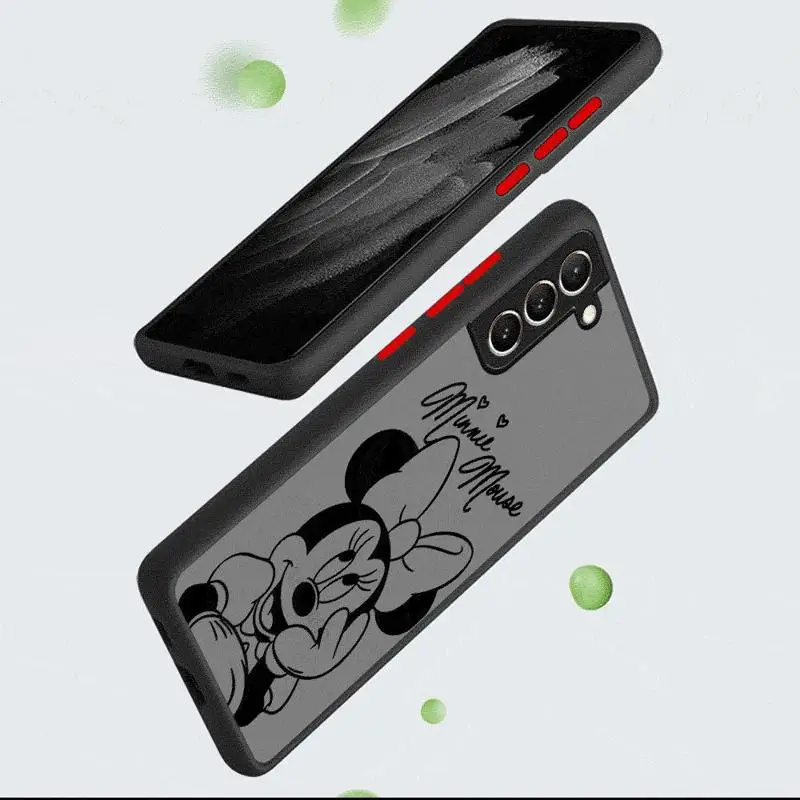 Disney Mickey Minnie Cassa Del Telefono per Samsung Galaxy S24 Ultra S23 Ultra S20 S21 FE S22 Ultra 5G S10 Plus S9 Plus Morbida Copertura Opaca