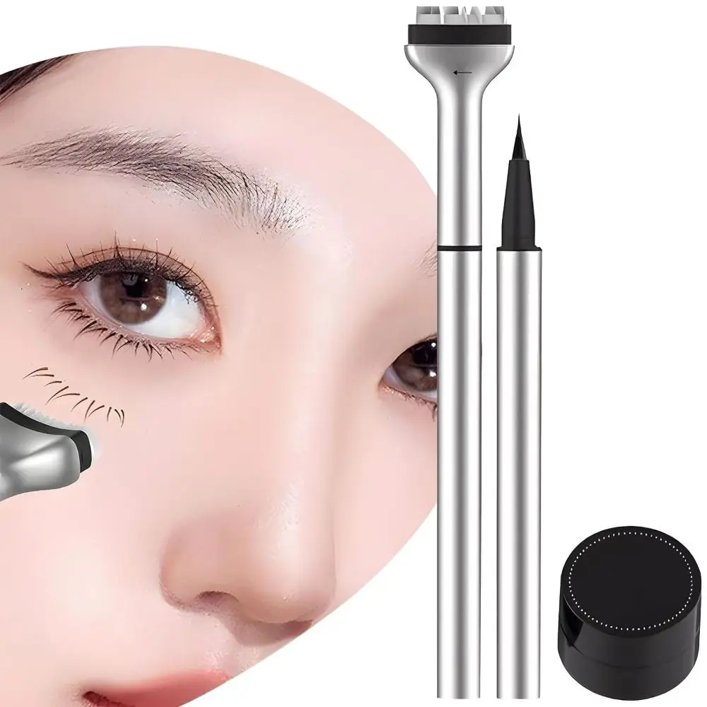 

New Waterproof Lower Lash Stamp Set Easy to Use Quick Dry Silicone Eyelash Stamp Portable 0.01mm tip Eye Liner