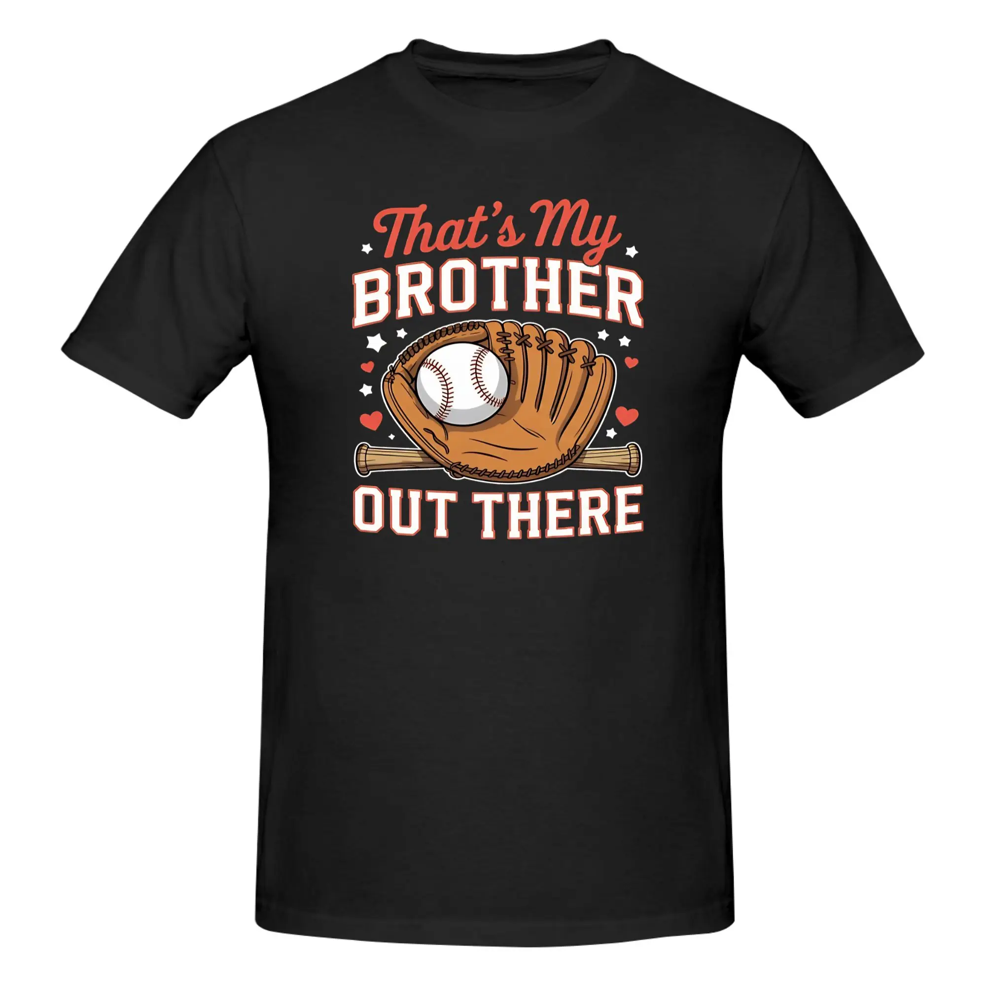 1 Piece That's My Brother Out There Baseball Big Bro Sibling Funny Graphic 100% Cotton T-Shirt Baseball Tees Tops For Men