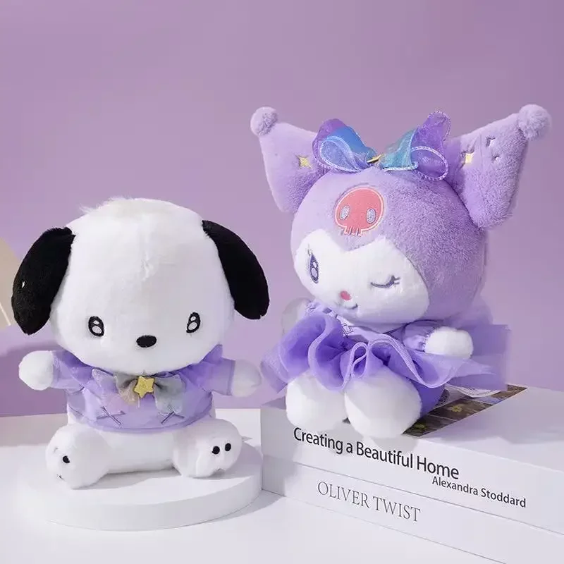 

20cm Kuromi Hello Kitty Melody Cinnamorol Pochacco Plush Toys Soft Tuffed Animals Christmas Birthday Christmas Gifts