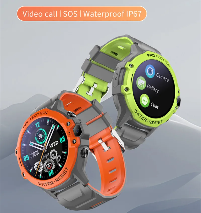 4G Childre Phone Watch SIM Card Voice Call Smart Watch GPS Positioning Video Call Student Watch Monitoring Location Tracker SOS