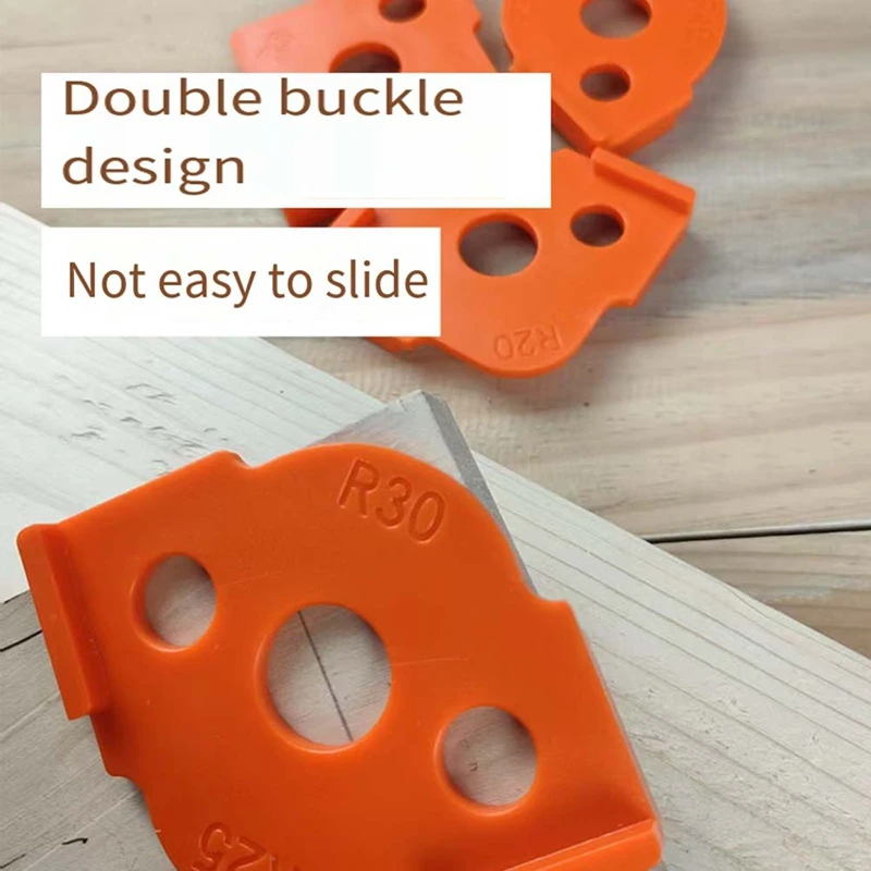 4PCS Half Fillet Positioner Rounded Corners Radius Jig Router Bit Template Tool Forwoodworking Locator Corner Template