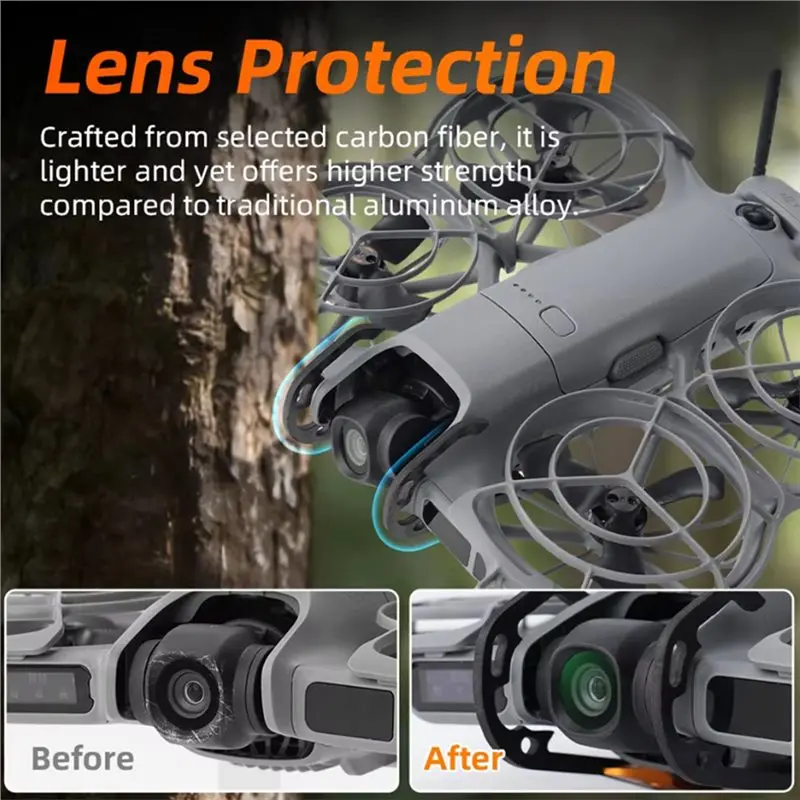 dji-neo2ドローン用バンパー、カーボンファイバー製耐衝撃フレーム、軽量カメラレンズ保護アクセサリー、超耐久性