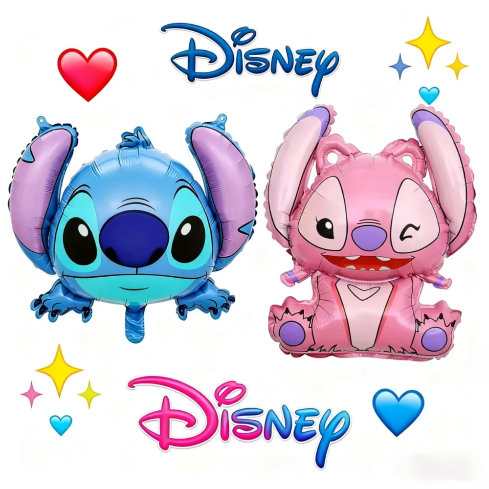 

Stitch Cute Balloon Set Disney Character Expressions Crazy Poses for Novelty Party Decorations Funny Photo Props Background Wall