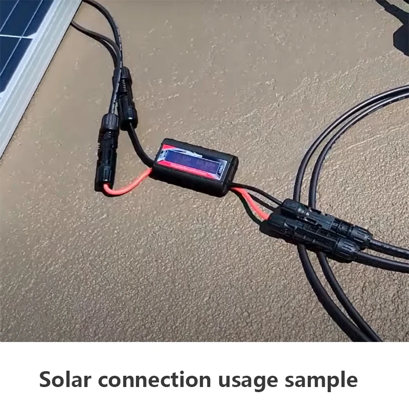 1800 W Solarmesser – digitaler hochpräziser Amp-Watt-Tester – Leistungsanalysator mit hintergrundbeleuchtetem LCD für Solarpanel und Kraftwerk