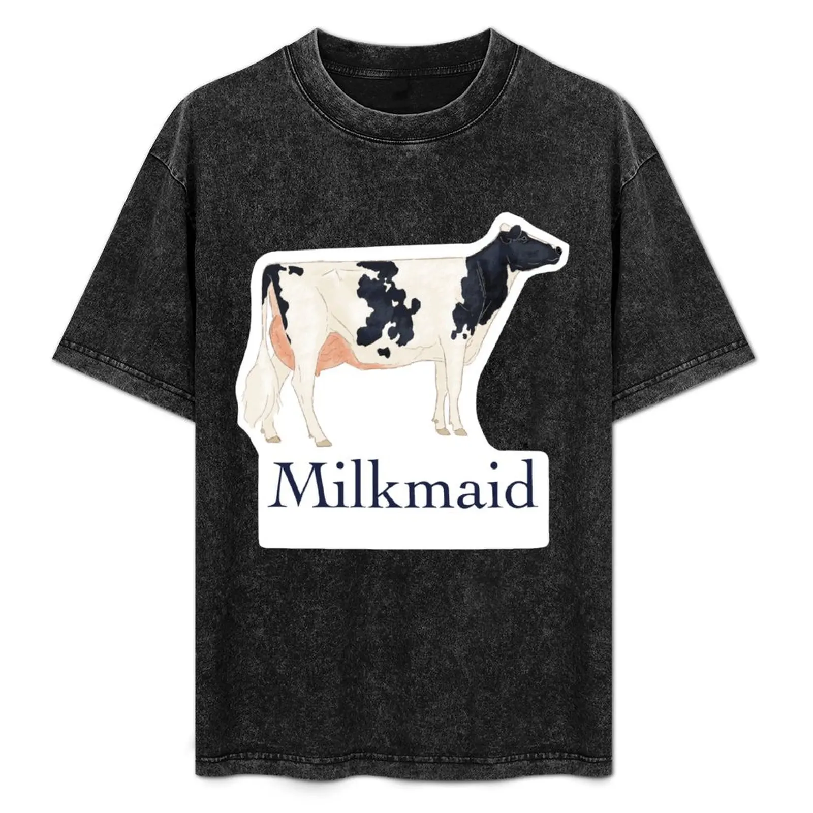 Holstein Milkmaid T-Shirt hippie clothes for a boy Short sleeve tee plain t shirts men