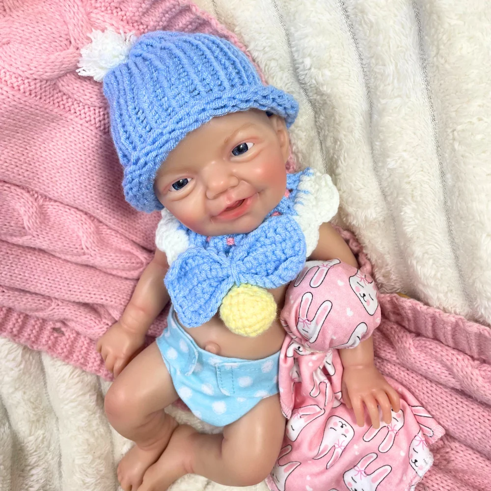 

Mini 13 Inch Full Silicone Reborn Baby Doll Charlie Boy or Girl can be choose Lifelike Silicone Washable Doll Christmas Gift Toy