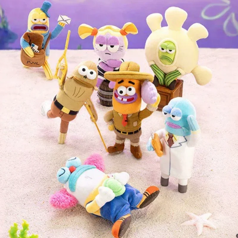POPMART  SpongeBob SquarePants Bikini Bottom Residents Funny Plush Blind Box Keychain Series 2 Collectible For Anime Fans view 2