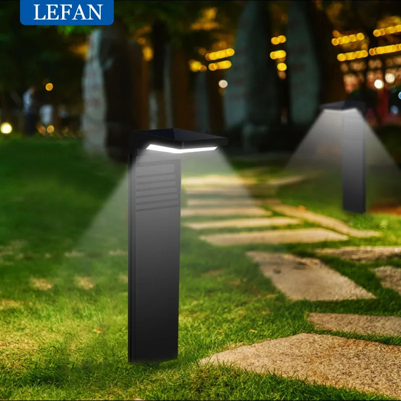 impermeavel led garden lights decoracao ao ar livre lawn lamp yard pathway paisagem iluminacao de energia solar bollard 01