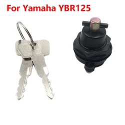 1 Set CNC Aluminum Accessories Motorcycle Side Cover Lock With 2 Keys Motorbike Switch 125cc Scooter Parts For Yamaha YBR 125