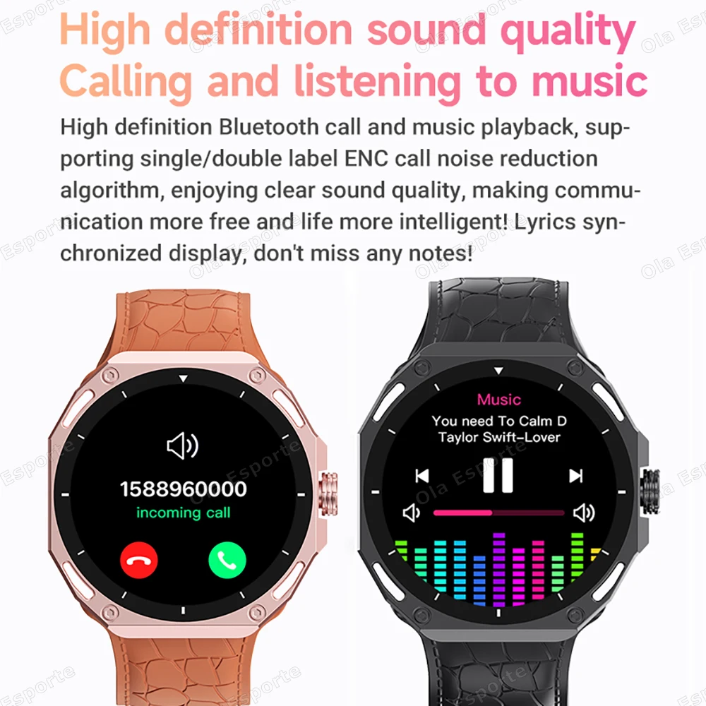 +7pcs straps Smart Watch 1.52 Inch AMOLED Screen Bluetooth Talk Fitness Custom Dial Smartwatch Men Women Watch Holiday Gift 2025