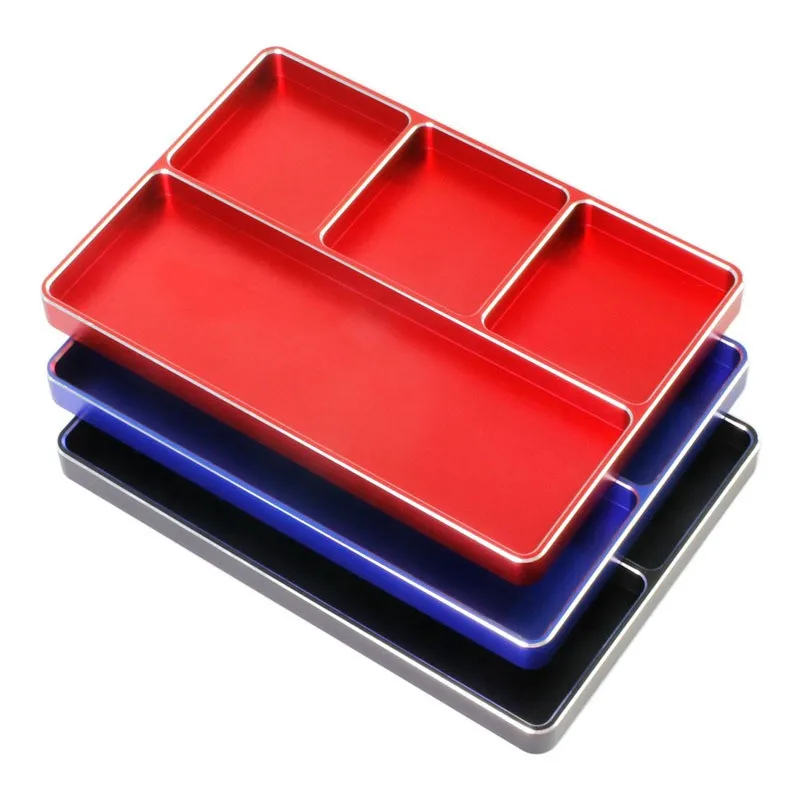 RC car tool screw tray plate nut box with magnet for TRX4 scx10 HSP 94111 94123 wltoys 144001 Tamiya tt02 arrma Kraton typhon