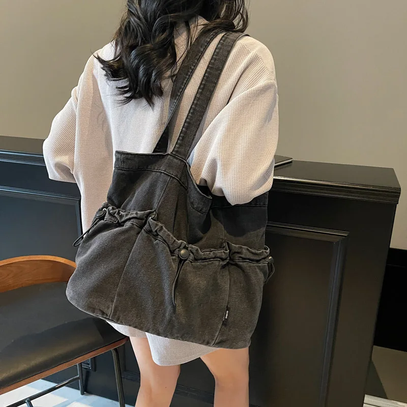 Damen-Umhängetasche, modische Handtaschen, Denim-Canvas-Geldbörse, tragbare Tragetasche, Handtaschen für den täglichen Weg zur Arbeit