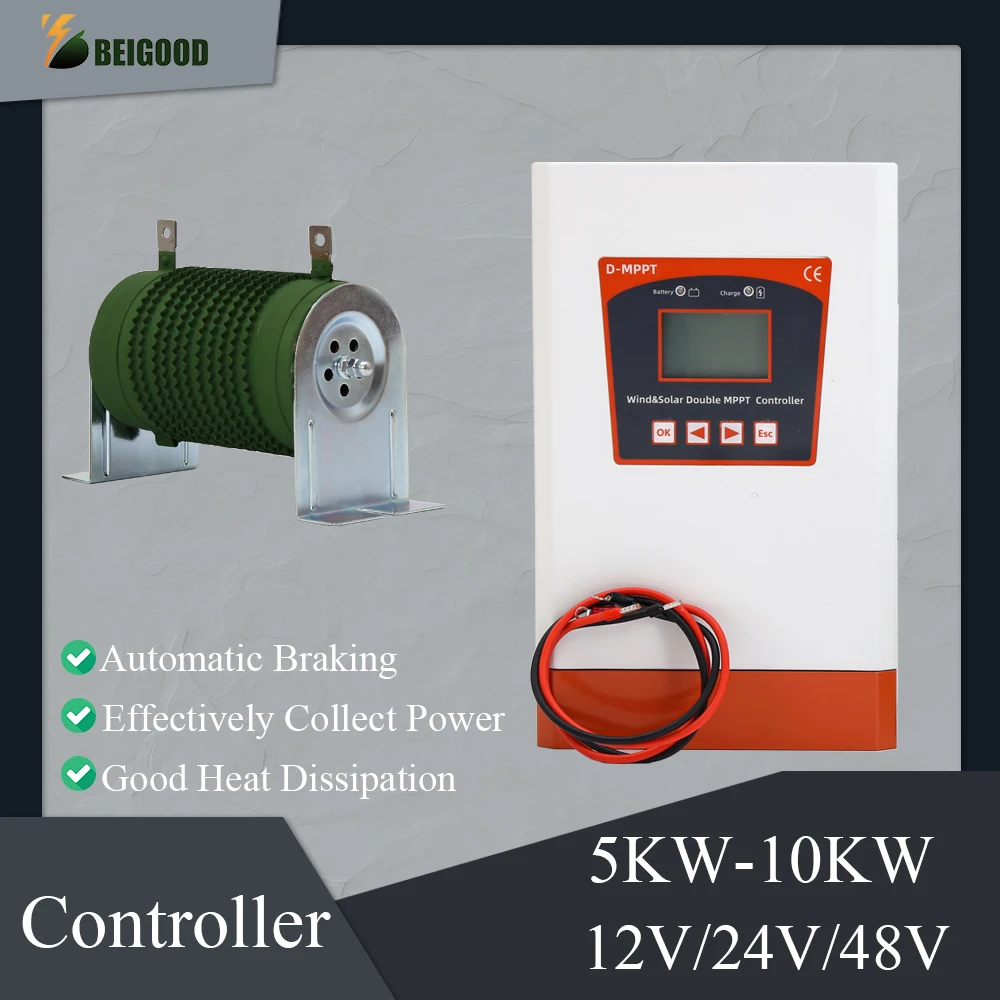 Vento Solar Controlador Híbrido Super Boost Charge 12v 24v 48v com Carga de Despejo para rv Iate ao ar Livre Camping Home System 5000w 8000w