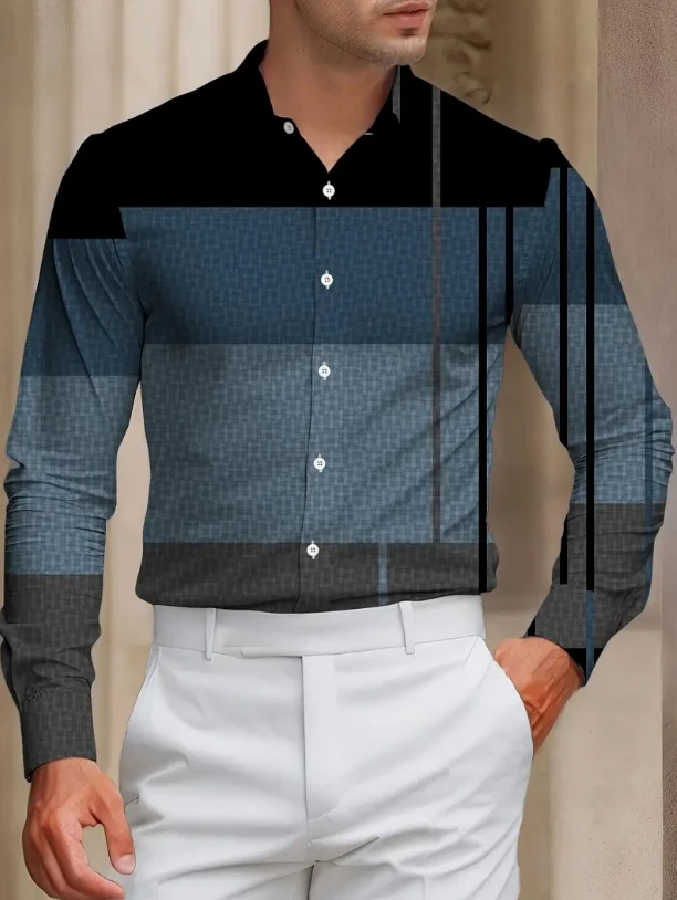 Men's casual shirt series red white black new designer casual wear soft comfortable fashion autumn and winter2025