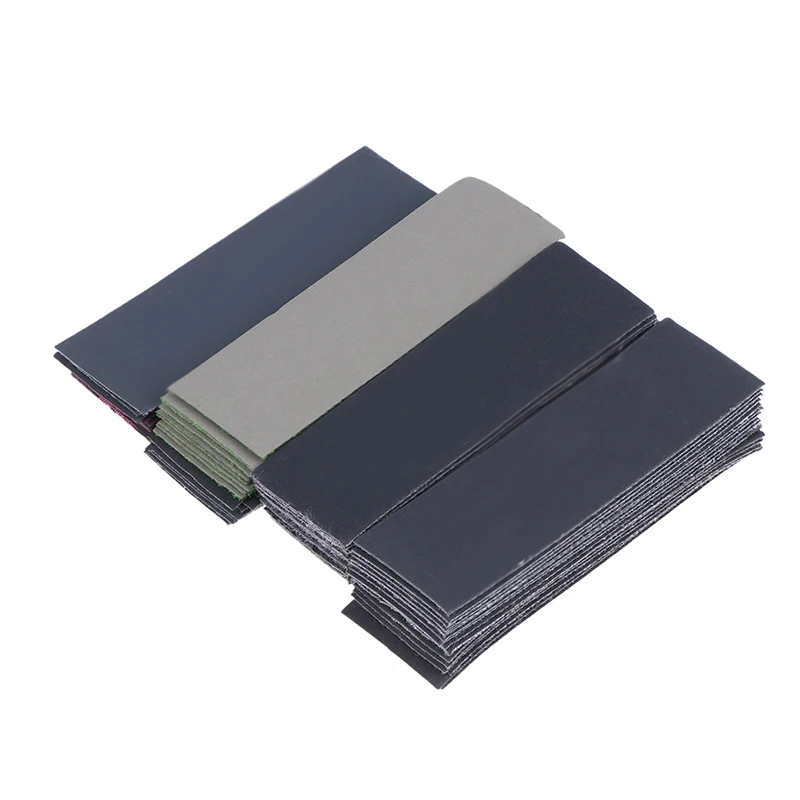 필수 3.5x1인치 미니 사포 세트 - 40/80/120/180/240/400/600 그릿 및 훅앤루프 블록 71개