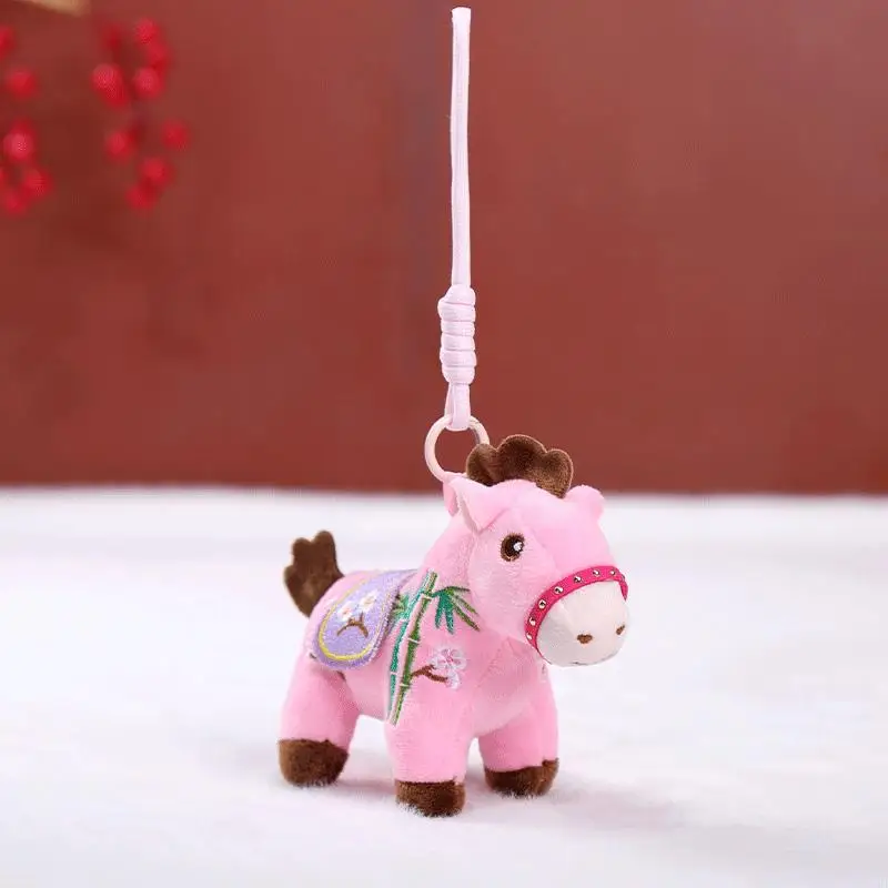 พวงกุญแจตุ๊กตาสัตว์น่ารัก รูปม้า การ์ตูน ของตกแต่งกระเป๋า ของขวัญเด็กผู้หญิง ยอดนิยม