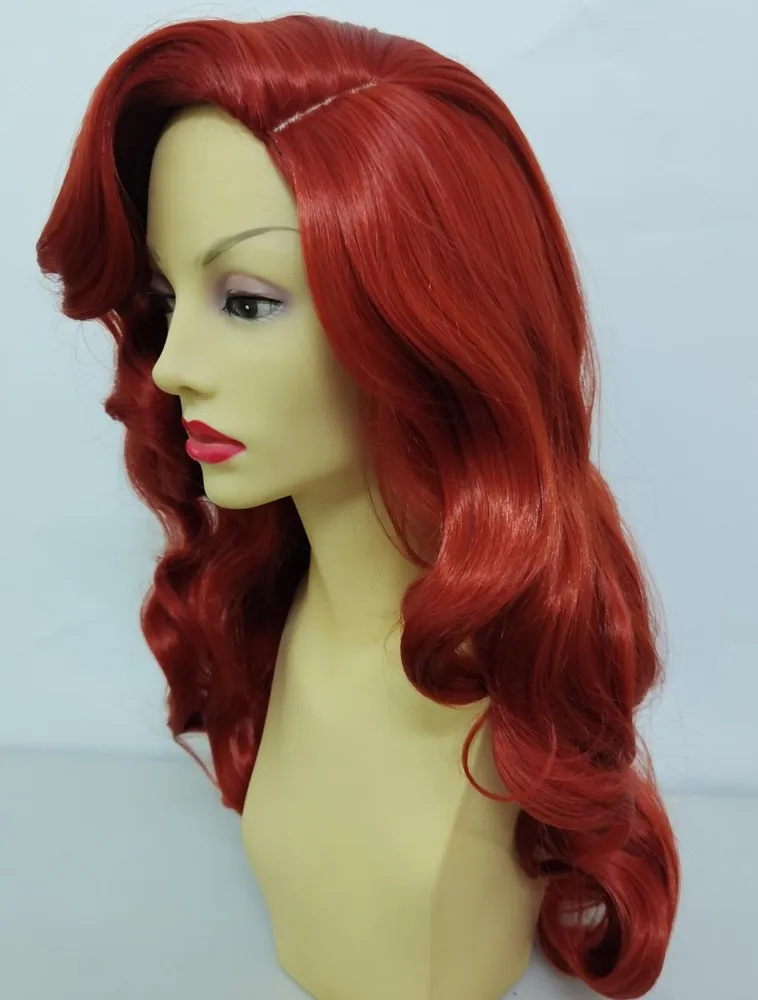 WIG KOSTUM COSPLAY BERGELOMBANG MERAH PANJANG KELINCI JESSICA DELUXE