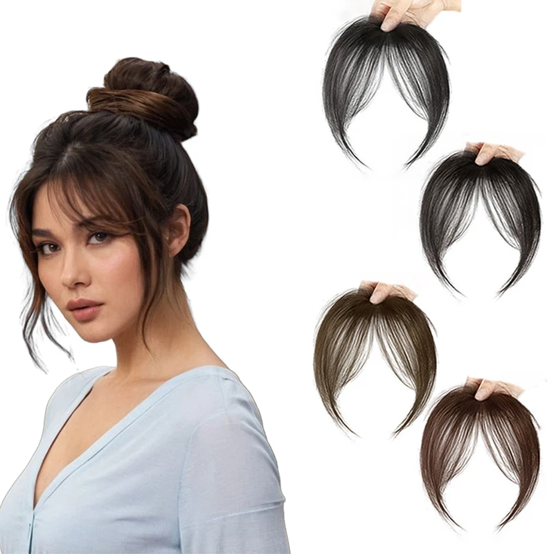 

Eight Dharacter Bangs Synthetic Hair Bangs with Natural Fluffy Forehead for Women French Style Bangs for Daily Use