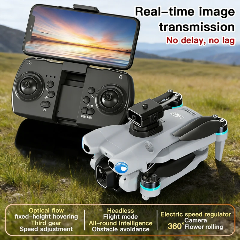 

Квадрокоптер AE5Pro HD 4K с двойным Wi-Fi, FPV и функцией предотвращения столкновений для профессиональной аэрофотосъемки