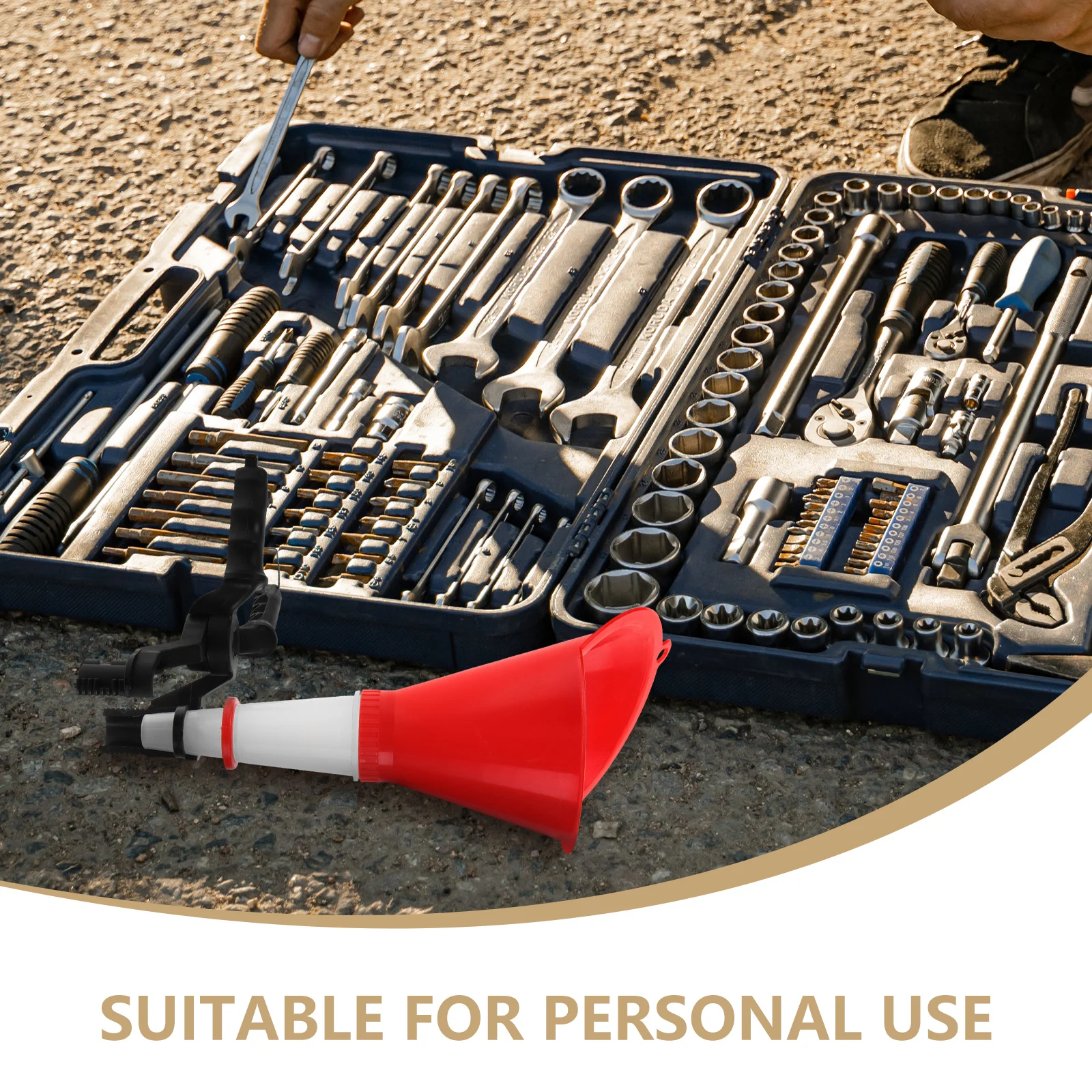 

Oil Filling for Car Engine Durable Plastic Spill-Proof Wide Mouth Auto Fuel Funnel Red Automotive Draining Tool Transmission