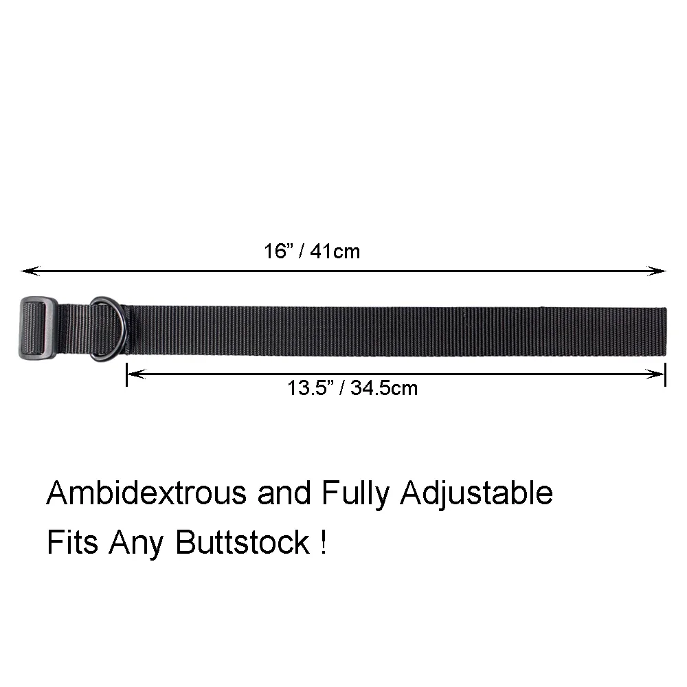 Tactical Heavy Duty ButtStock Gun Sling Adapter Universal Fit for Shotgun Rifle Attachment Mount image 6