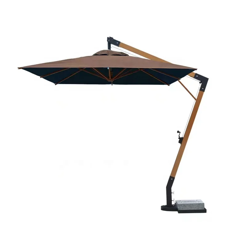 

Windproof and Waterproof Garden Cantilever Hanging patio Umbrella & bases for Outdoor Garden patio parasol