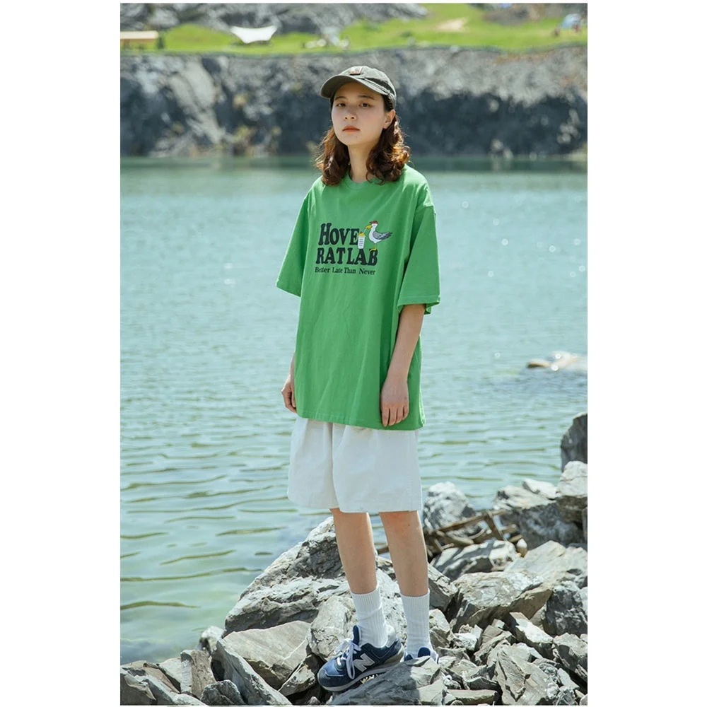 00% puur katoen zomer elastische taille orts ex Street Sle hoge taille wijde pijpen casual broek voor mannen en vrouwen