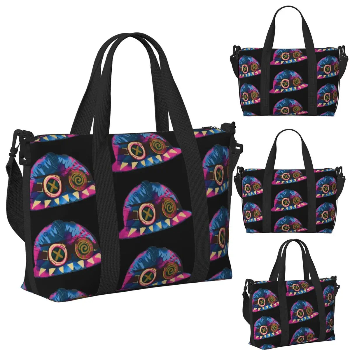 

Isha Hat Beach Travel Bag Large Capacity Tote Bags for Gym Sport Women Shopping Duffle Shoulder Bag